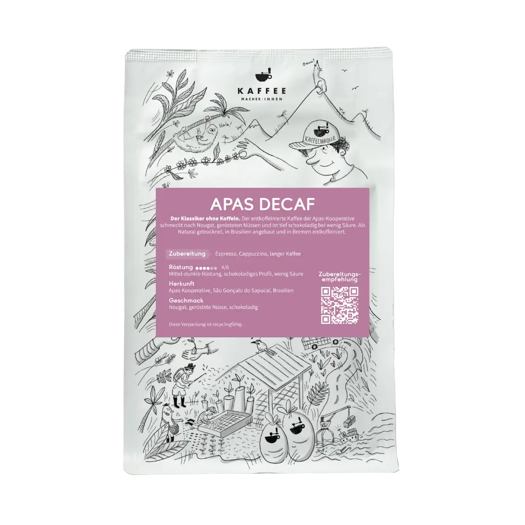 Apas Decaf, Entkoffeinierter Espresso aus Brasilien